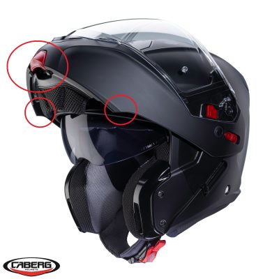 Kit mecanism deschidere + prinderi laterale mandibula rabatabila casca modulabila (flip-up) Caberg model Horus