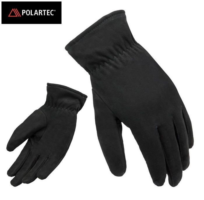 Manusi iarna piele (nobuck) motociclete barbati Unik Racing model C-7 culoare: negru
