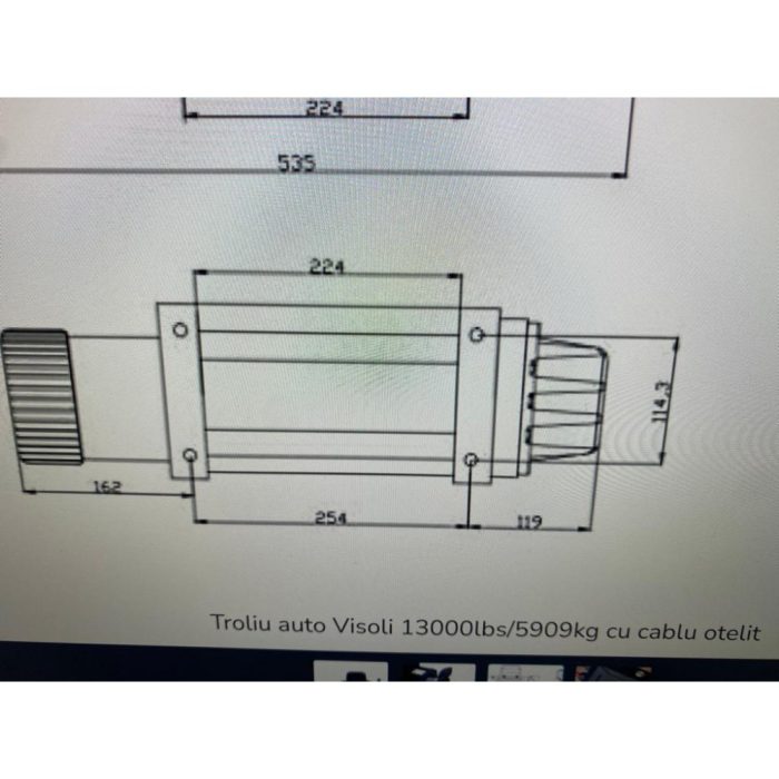 EJTXP13000 4 Capac carcasa de la grup troliu pentru troliu Visoli 13000lbs