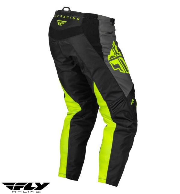Pantaloni motociclete cross-enduro Fly Racing model F-16 culoare: negru/galben fluor