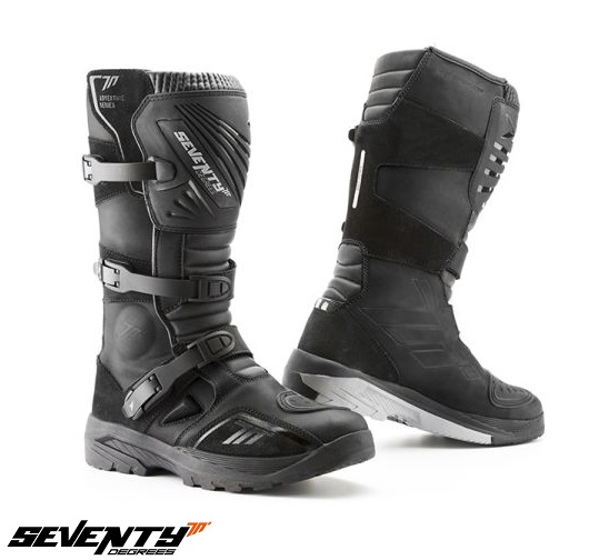 Ghete (cizme) moto Adventure (Touring) Unisex Seventy model SD-BA4 culoare: negru
