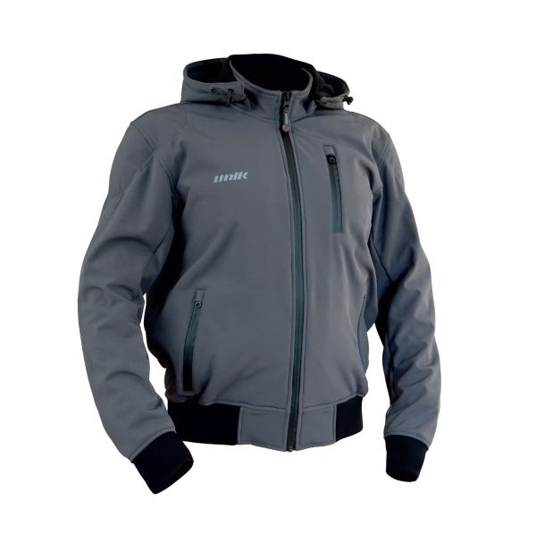 Geaca (jacheta) motociclete barbati Unik Racing model Softshell SF-01 culoare: gri