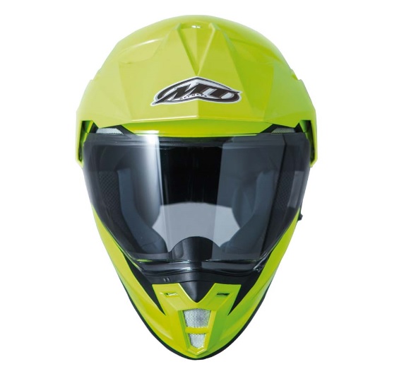 Synchrony-Duo-Sport-galben-fluor-1 Casca off road motociclete MT Synchrony Duo Sport galben fluor lucios cu viziera (ochelari soare integrati)