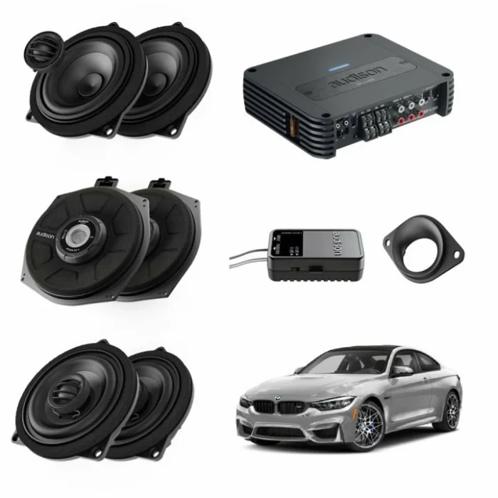 Pachet sistem audio Plug&Play Audison dedicat BMW K4E X4E + Amplificator SR 4.300 520W + Conectica dedicata Audison Prima Pachet sistem audio Plug&Play Audison dedicat BMW K4E X4E + Amplificator SR 4.300 520W + Conectica dedicata Audison Prima