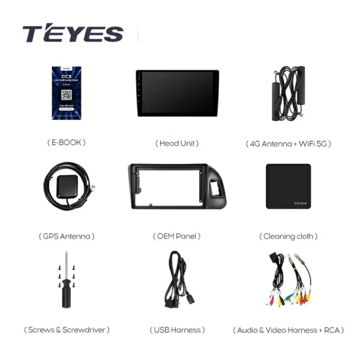 Navigatie Auto Teyes CC2 Plus Audi Q5 8R 2008-2017 4+64GB 9" QLED Octa-core 1.8Ghz, Android 4G Bluetooth 5.1 DSP