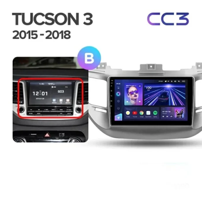 Navigatie Auto Teyes CC2 Plus Hyundai Tucson 3 2015-2018 4+64GB 9" QLED Octa-core 1.8Ghz, Android 4G Bluetooth 5.1 DSP