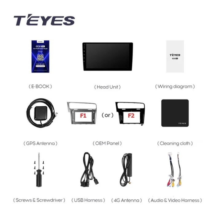 Navigatie Auto Teyes CC3 2K Volkswagen Jetta 5 2005-2010 4+64GB 10.36" QLED Octa-core 2Ghz, Android 4G Bluetooth 5.1 DSP
