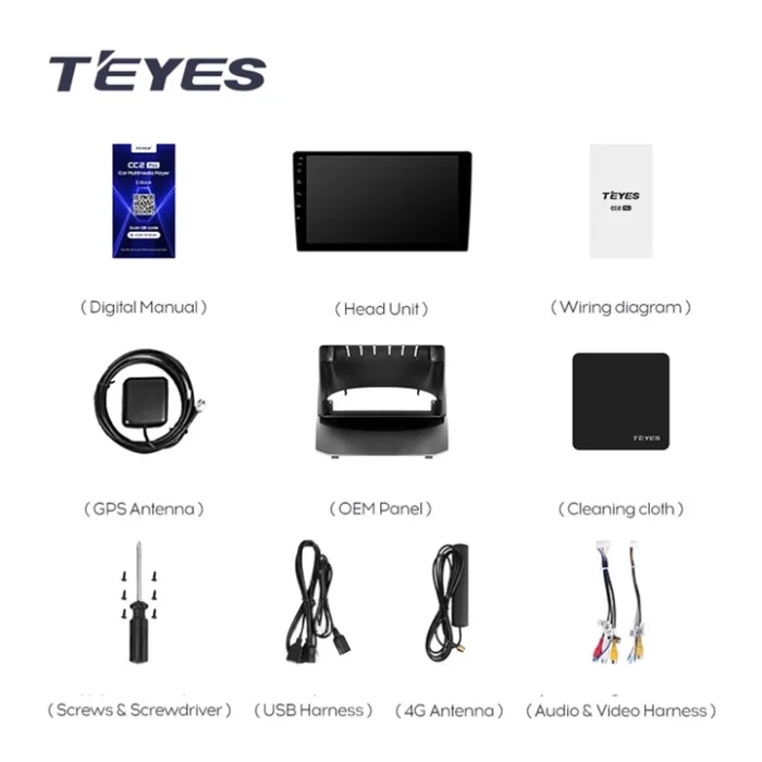 Navigatie Auto Teyes CC3 Ford Fiesta 6 2008-2019 4+32GB 9" QLED Octa-core 1.8Ghz Android 4G Bluetooth 5.1 DSP