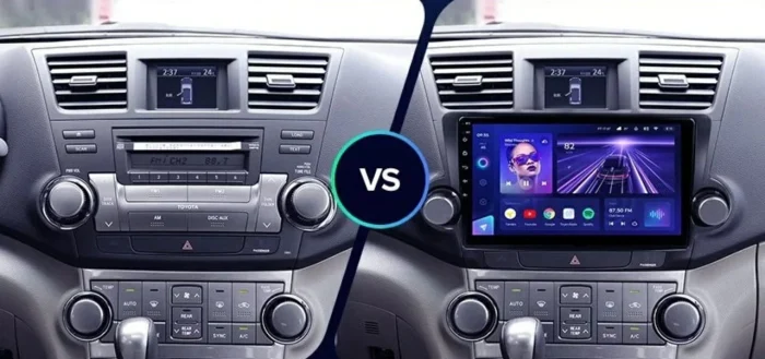 p_0743837005250_highlander_f2_beforeafter_1280x720 Navigatie Auto Teyes CC2 Plus Toyota Highlander 2 2007-2013 6+128GB 10.2" QLED Octa-core 1.8Ghz, Android 4G Bluetooth 5.1 DSP