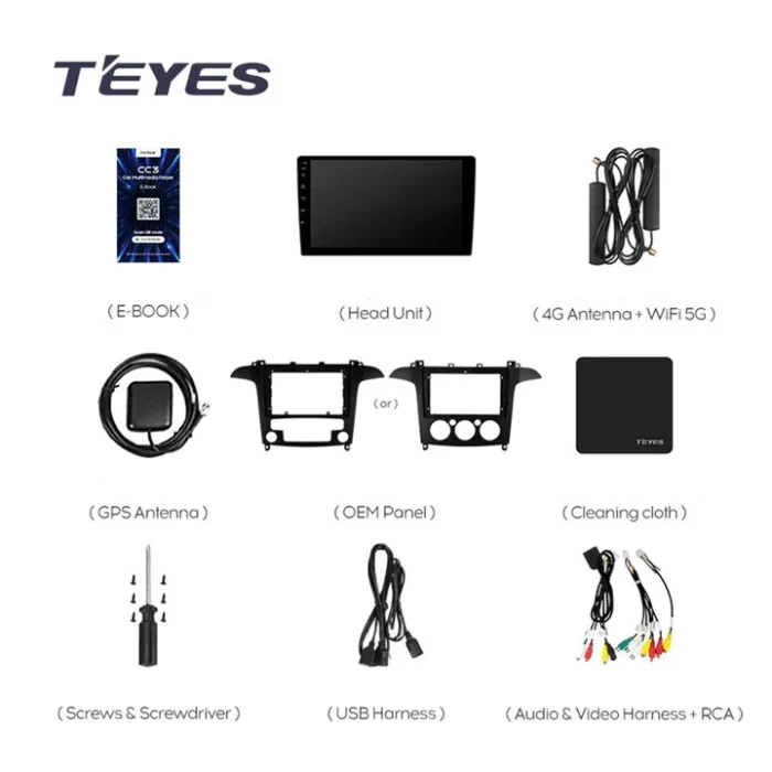 Navigatie Auto Teyes CC3 2K 360° Ford S-MAX 2006-2015 6+128GB 9.5" QLED Octa-core 2Ghz, Android 4G Bluetooth 5.1 DSP