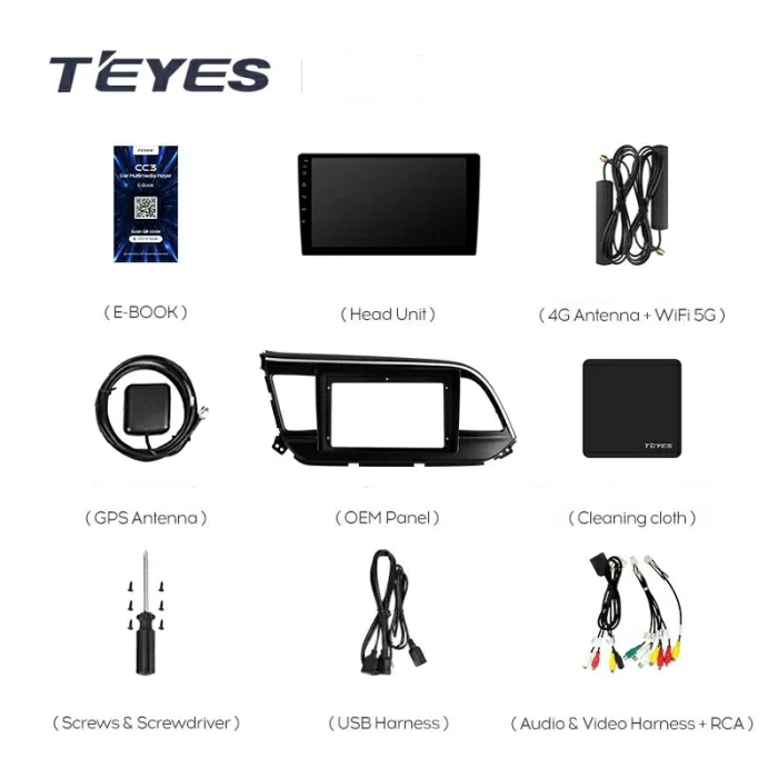 Navigatie Auto Teyes CC3L Hyundai Elantra 6 2018-2020 4+32GB 9" IPS Octa-core 1.6Ghz, Android 4G Bluetooth 5.1 DSP