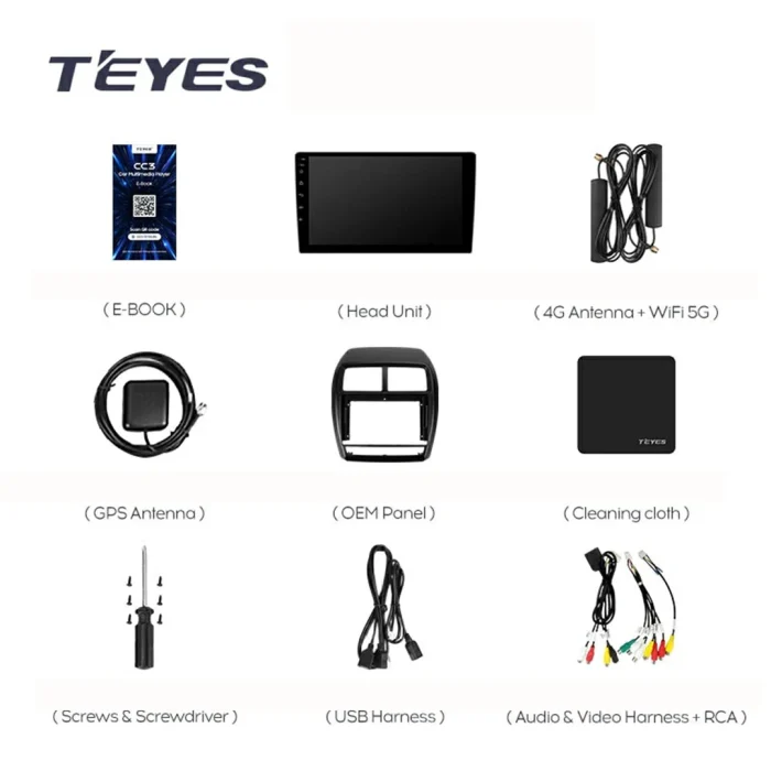 Navigatie Auto Teyes CC3L Mitsubishi ASX 2 2016-2023 4+32GB 9" IPS Octa-core 1.6Ghz Android 4G Bluetooth 5.1 DSP