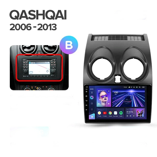 p_0755249824992_qashqai_1_j10_2006_2013_varianta_b_1280x720 Navigatie Auto Teyes CC3L Nissan Qashqai 1 J10 2006-2013 4+64GB 9" IPS Octa-core 1.6Ghz, Android 4G Bluetooth 5.1 DSP