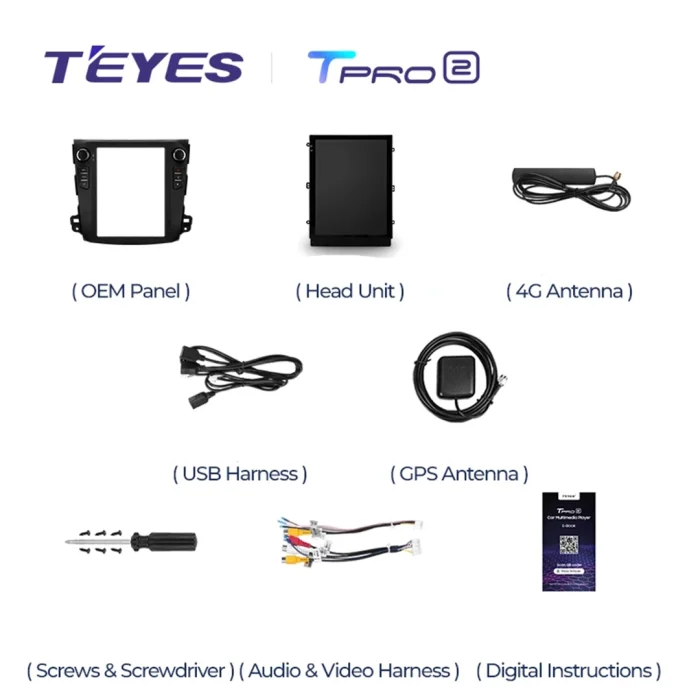 Navigatie Auto Teyes Tip Tesla TPRO 2 Peugeot 4007 2007-2012 4+64GB 9.7" QLED Octa-core 1.8Ghz, Android 4G Bluetooth 5.1 DSP