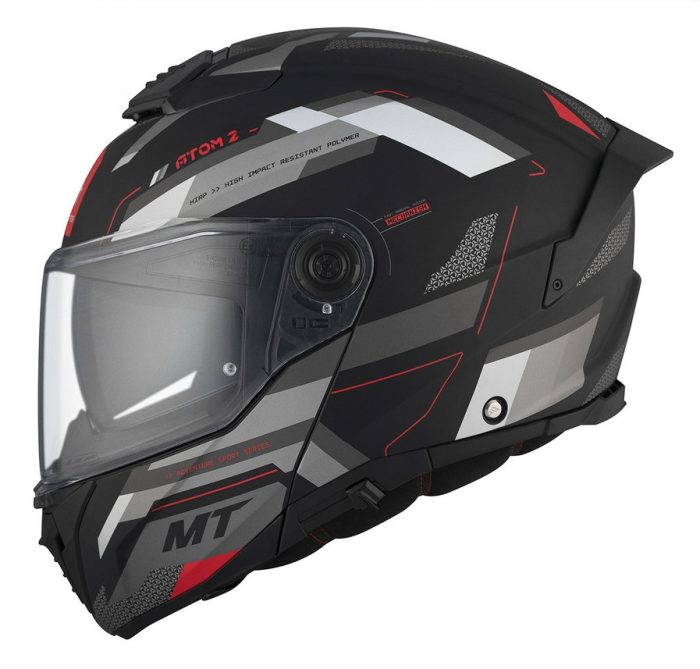 Casca modulabila MT Atom 2 SV Bast D5 negru/gri mat (ochelari soare integrati) Pinlock Ready