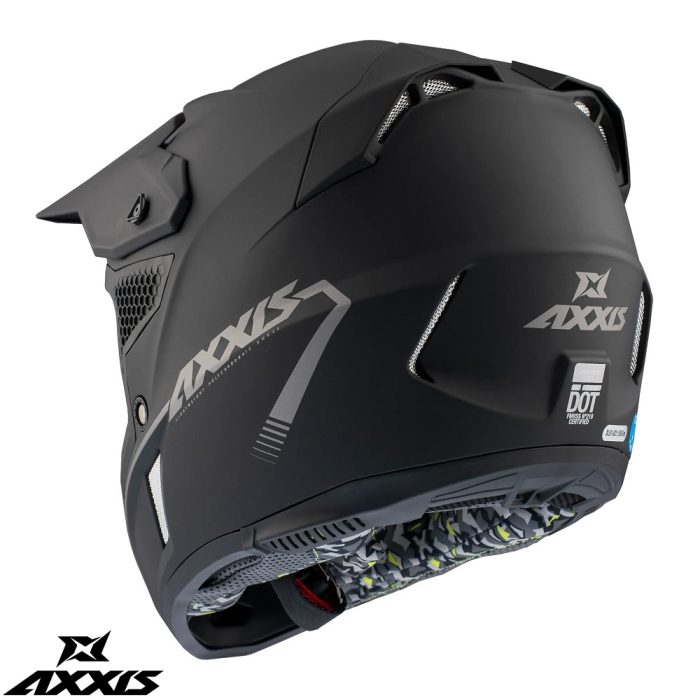 Casca off road motociclete Axxis model Wolf A1 negru mat