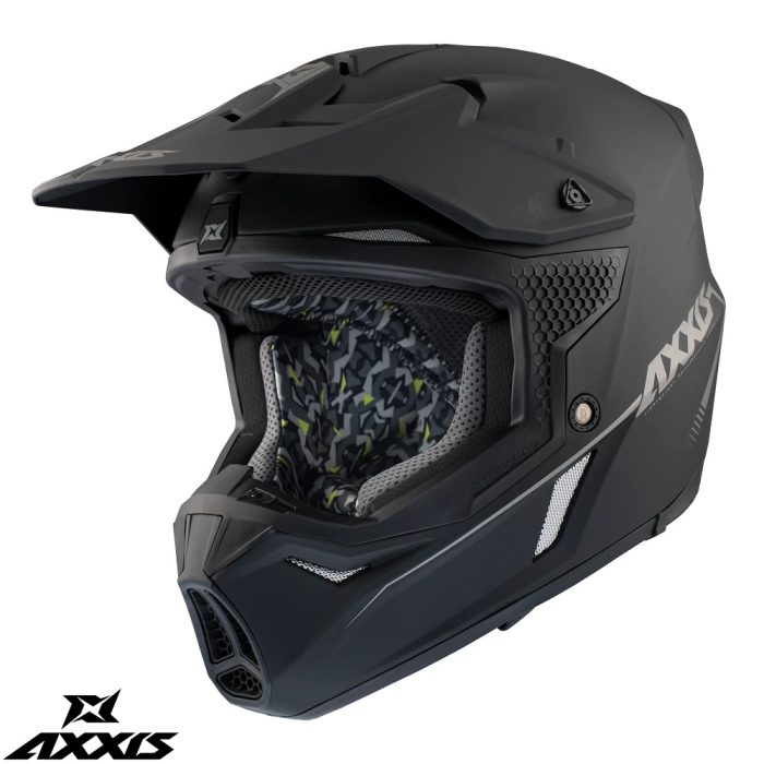 Casca off road motociclete Axxis model Wolf A1 negru mat