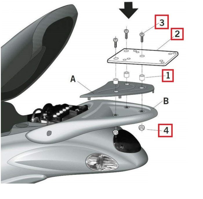 Portbagaj metalic spate Piaggio Liberty (05-18)