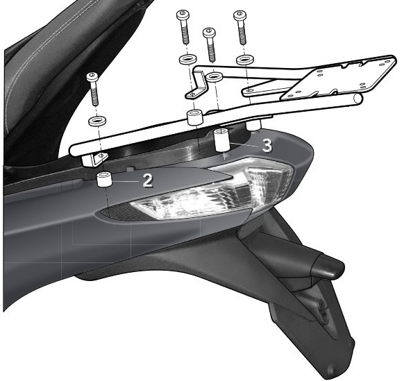 Portbagaj metalic spate Piaggio MP3 ABS HPE (19-21) Portbagaj metalic spate Piaggio MP3 ABS HPE (19-21)